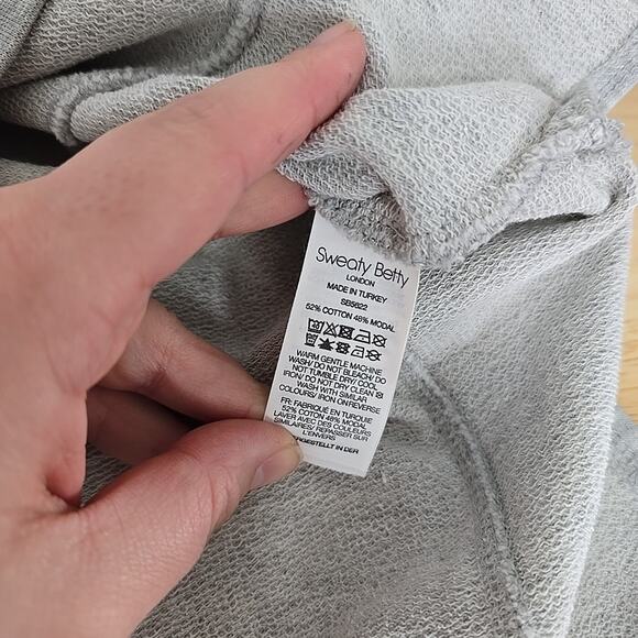 Sweaty Betty Women's Size Small Oversized Crewneck After Class Sweatshirt Gray - Picture 4 of 10